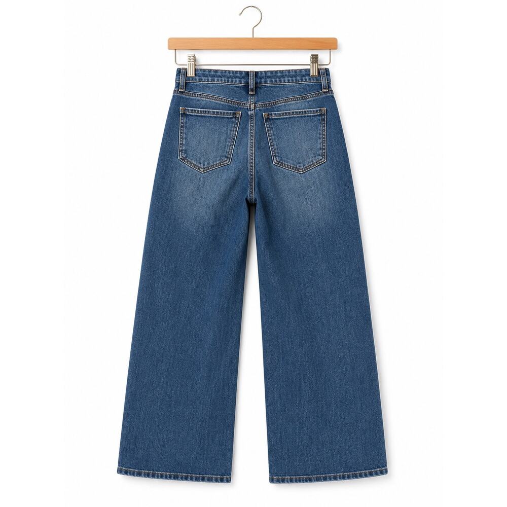 KUT from the Kloth Charlotte Wide Leg Ankle Jeans Size 0 High Rise Medium Wash - Picture 7 of 11